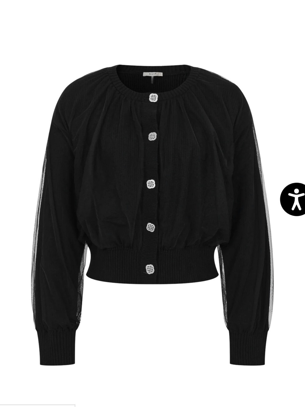 Button-Front Cardigan - Picture 3 of 7